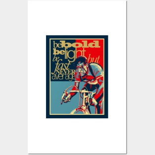 Retro Cycling Print Poster Hard as Nails Posters and Art